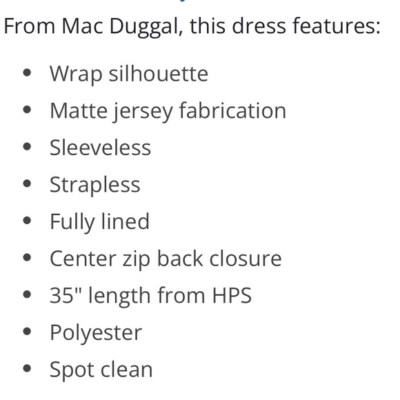 New Mac Duggal Strapless Sleeveless Faux Wrap Mini Dress size 8 - Picture 10 of 10